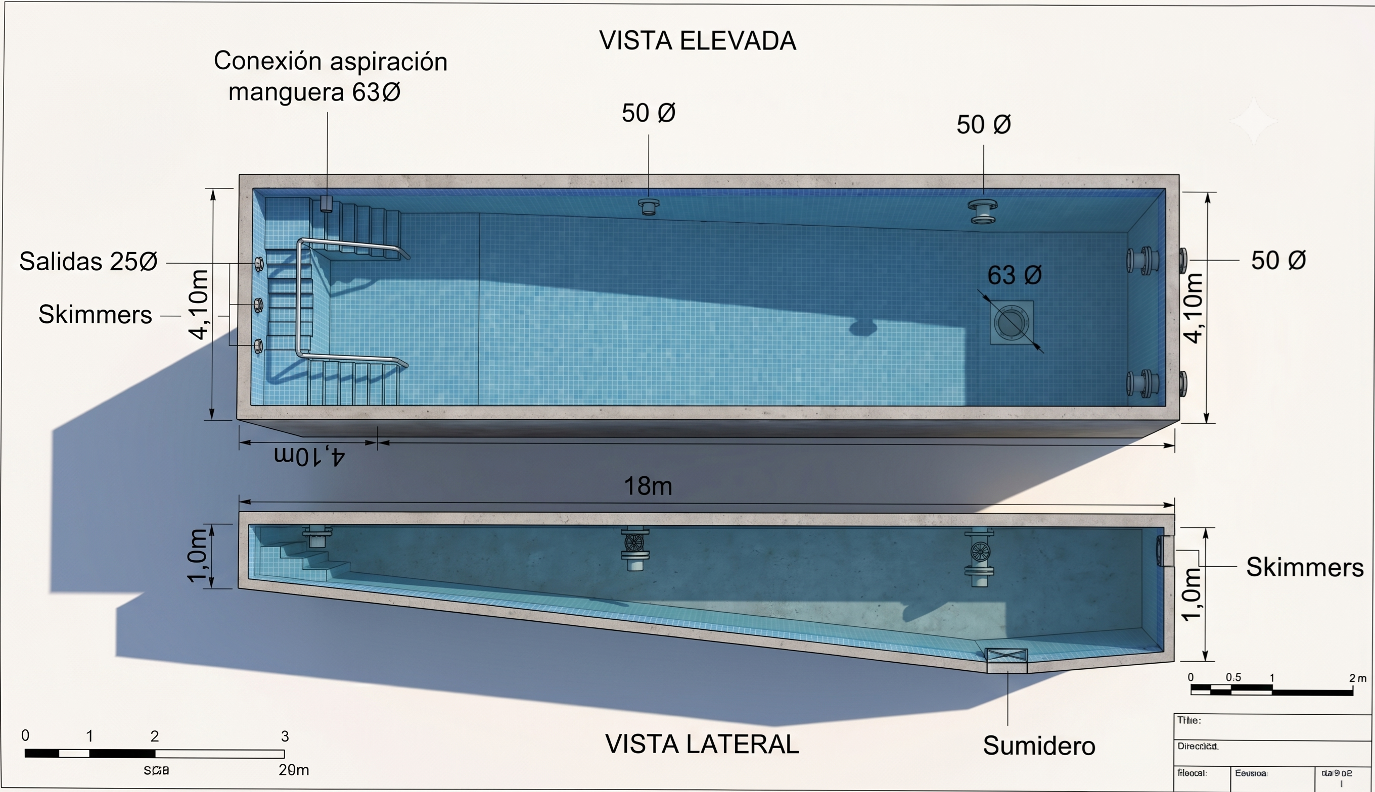 Gran acuario integrado en mueble de madera en un restaurante